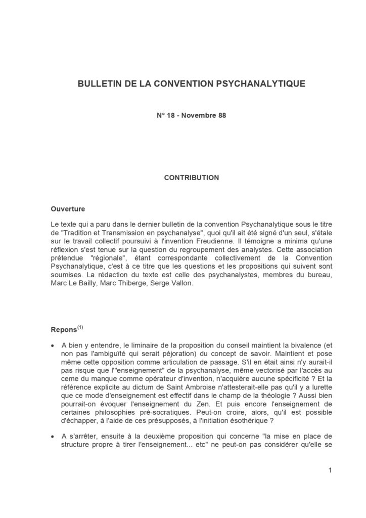 couverture de la convention_psychanalytique