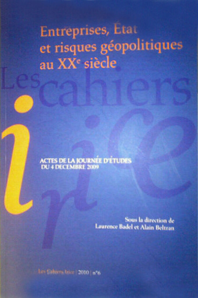 livre sur entreprises, état et risques géopolitiques au XXe siècles